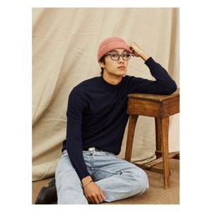 [빈폴멘]캐시미어 블렌드 반터틀넥 니트  네이비 (BC4X51C08R) .
