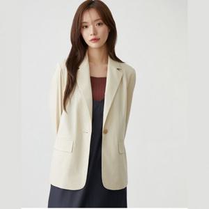 플라스틱아일랜드  (PR3WJ881) 원버튼 카라 자켓