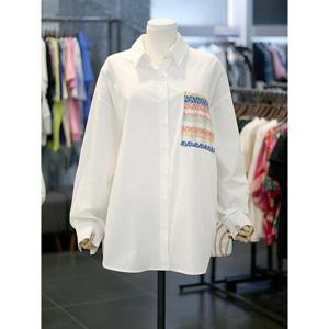 르니앤맥코이 세이브존03 [르니앤맥코이] 얼룩말 자수 포인트 셔츠 블라우스 AGMM10BL712HJY-1A