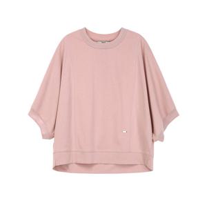 닥스 여성 25FW 닥스레이디스 위크핑크 절개라인 면혼방 7부소매티셔츠 DLTS5C707P2
