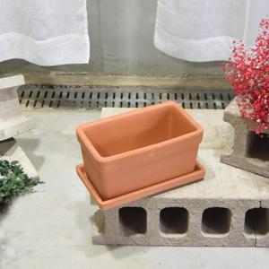 이탈리아 토분.옆이 넓은직사각 R26 26x15x13cm(받침셋트)