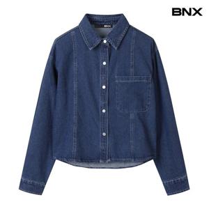 [BNX]데님 카라 언발 셔츠 (BX3BL006L0)
