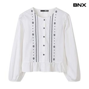 [BNX]에스닉 프릴 블라우스 (BX3BL010L0)