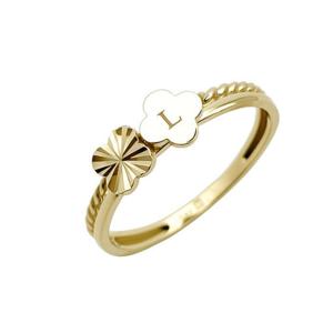 [GB] 이니셜 컷팅 클로버 14K GOLD 반지 LRS25042G