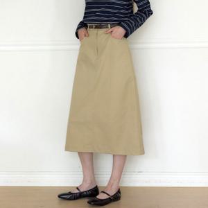[아워호프] Soft Stretch A-Line Skirt - Beige [H25FA-SK04-BEI]