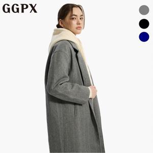 [GGPX] 드롭숄더 오버 싱글 코트 (GO8CT003F)