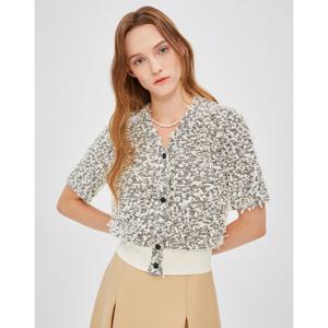 질스튜어트 뉴욕 여성 24FW 품절임박 그레이 수술 디테일 나일론 혼방 반팔 블라우스 JSBL4D471G2