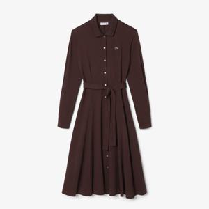 [25FW 15%쿠폰]라코스테 공식 여성 핏앤플레어 벨티드 폴로 드레스 EF5299-55N CAT