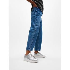 [핏플랍][삼성물산공식]여성 크리스탈 트림 레더 스니커즈 실버 (FT59K2N082)