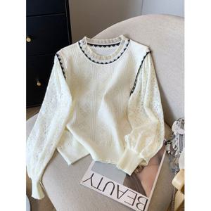 [카라]KARRA 레이스립패턴니트_A5F0041