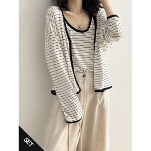 [헤레이스](세트)린넨 나시 가디건_YMSH25SS598