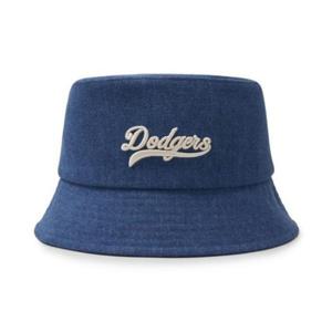 MLB모자 PQJ 3AHTVD14N-07INS 컬시브 레터링 데님 버킷햇 LA다저스
