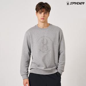 [스파이더] 남성 써클 레터링 거미 자수 맨투맨 티셔츠 SPKFCNRL001MMGR