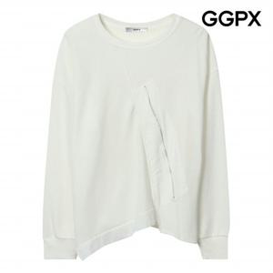 [GGPX] 언밸런스 지퍼 포인트 맨투맨 티셔츠 (GP9TS003B)