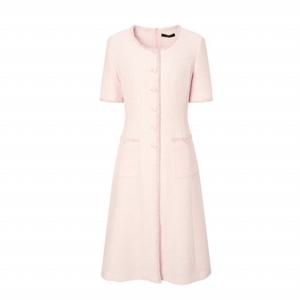 질스튜어트뉴욕   25FW 핑크 글리터장식 레이온혼방 트위드원피스 JSDR5C100P1