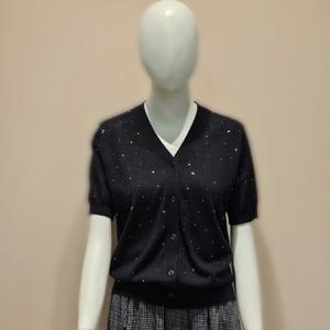 [페이지플린]브이넥 장식 포인트 니트 가디건 LF5BCA503M