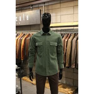 [빠니깔레]MARIO이태리직수입 순면원단 카키그린 코듀로이남방 f-ncsh52gn