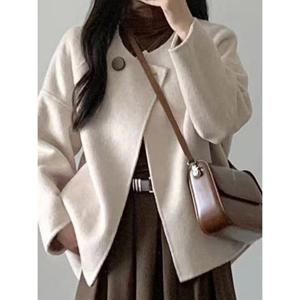 [예쎄][예쎄] 오픈타입 원버튼 오버핏 모직 숏코트 (S4FCT411A)