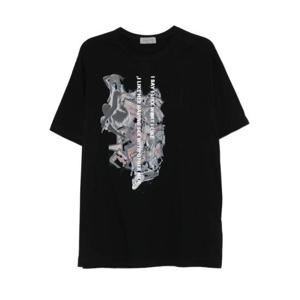요지 야마모토 반팔 티셔츠 HLT95992 BLACK Black