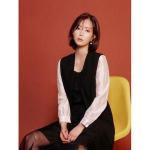 [베스띠벨리]블랙 백스트랩 롱 베스트 BHVAI2711