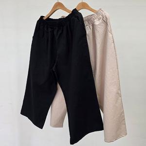 [아이우먼]빅사이즈배기바지 U326L508 소프트코튼일자숏팬츠 ZY