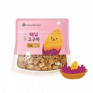 네츄럴코어 고소한 해남고구마 황태 100g 강아지간식