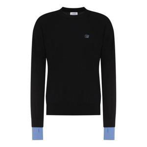 오프화이트 스웨터 OMHE174F23KNI001 4740 black