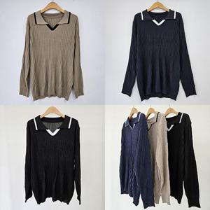 [아이우먼]위쉬몰 EB 더블배색카라라인니트티(S794H509) 빅사이즈