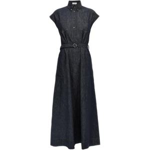 브루넬로 쿠치넬리 미디 원피스 MB125AHA92C001 Blue