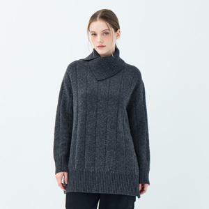 캐시미어 블렌드 미들길이 터틀넥 미모사 풀오버 (UFKKTN443N-D/GREY)
