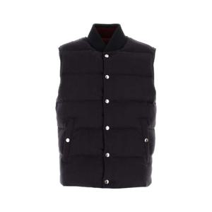 DOLCE  GABBANA Midnight blue cotton blend reversible down jacket G9BSPTFCTAB S8031