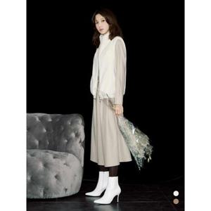 올리비아로렌 HC04 배색 패치 인조퍼 베스트 VOBJF3W9361