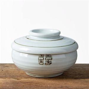 이천도자기 희고백자 뚜껑 탕기 대 12cm 그릇 식기 도자기 대접 국그릇