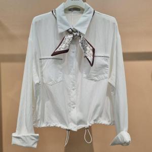 라티움 HC34 부드럽고 매끈한느낌 팔 품편한 숏 짧은 가을블라우스셔츠 T2533Se06