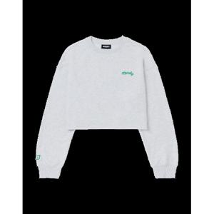 [널디] 우먼스 컬시브 로고 크롭 스웨트셔츠 PNES23KC09 W S CURSIVE LOGO CROPPED SWEATSHIRT