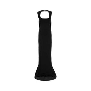 DSQUARED Black satin long dress S72CV0679D35413 900