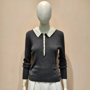[페이지플린]카라넥 버튼 포인트 골지 니트 티셔츠 LF5CKN500MCH