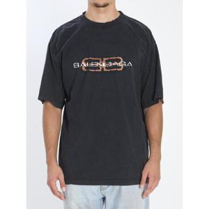 발렌시아가 반팔 티셔츠 557174 764235 TTVD6 1041 Black