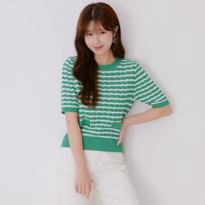 [로엠]스트라이프 조직감 스웨터(2colors)_RMKAE25R18