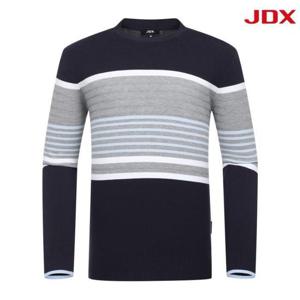 JDX HC03 남성 변형 줄무늬 라운드 풀오버 X2SPW1347