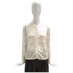 [페이지플린]라운드넥 팝콘 줄 긴팔 가디건 F5CCA003