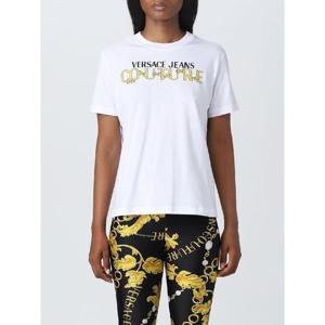 베르사체 진스 꾸뛰르   반팔 티셔츠 FW23 75HAHF01CJ00F G03 6227039 White