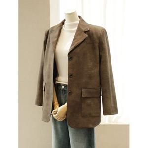 [헤레이스]오버핏 스웨이드 자켓_YMSH25FW137