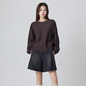 [랩]나일론 라운드 오버핏 블라우스 AR3WB840