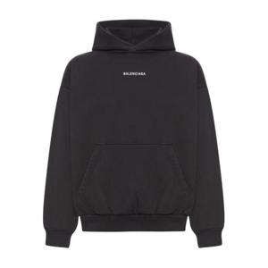 발렌시아가 후드 티셔츠 767877 TRVJ31569 Black