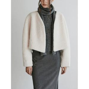 [헤레이스]노카라 퍼 무스탕 자켓_YMSH25FW165