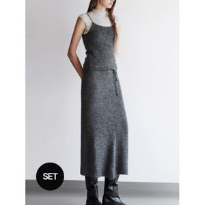 [헤레이스]쵸비 알파카 니트스커트 셋업_YMSH25FW163