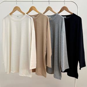[아이우먼]빅사이즈티 V326L509 베이직스판슬라브티셔츠 BA