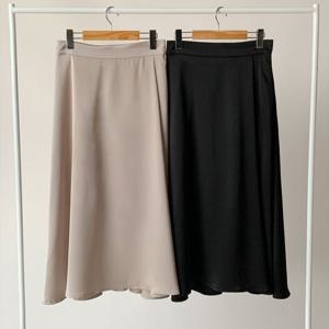 [아이우먼]빅사이즈치마 S748L509 데이트실키훌롱스커트 LT