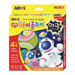아모스 8000 탱탱아이클레이 야광 4색 점토/18g (1개)